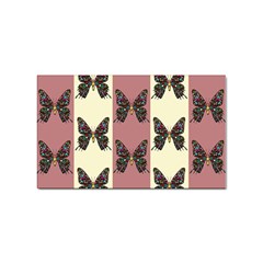 Butterflies Pink Old Ancient Texture Decorative Sticker Rectangular (100 Pack) by 99art