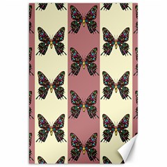 Butterflies Pink Old Ancient Texture Decorative Canvas 20  X 30  by 99art