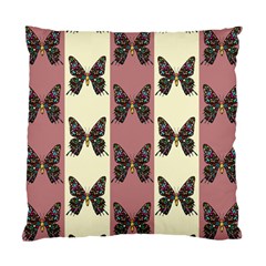 Butterflies Pink Old Ancient Texture Decorative Standard Cushion Case (one Side) by 99art