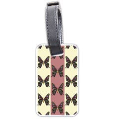 Butterflies Pink Old Ancient Texture Decorative Luggage Tag (one Side) by 99art