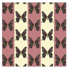 Butterflies Pink Old Ancient Texture Decorative Square Satin Scarf (36  X 36 ) by 99art