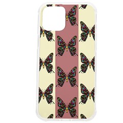 Butterflies Pink Old Ancient Texture Decorative Iphone 12 Pro Max Tpu Uv Print Case by 99art