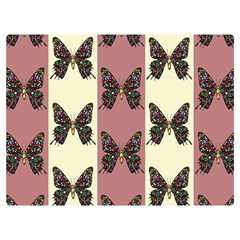 Butterflies Pink Old Ancient Texture Decorative Premium Plush Fleece Blanket (extra Small) by 99art