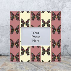 Butterflies Pink Old Ancient Texture Decorative White Box Photo Frame 4  X 6  by 99art