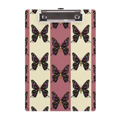 Butterflies Pink Old Ancient Texture Decorative A5 Acrylic Clipboard