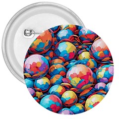 Pattern Seamless Balls Colorful Rainbow Colors 3  Buttons by 99art