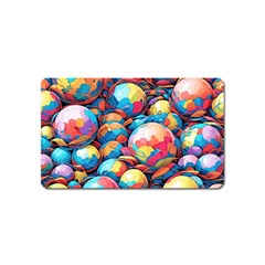 Pattern Seamless Balls Colorful Rainbow Colors Magnet (name Card) by 99art