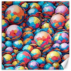 Pattern Seamless Balls Colorful Rainbow Colors Canvas 12  X 12  by 99art