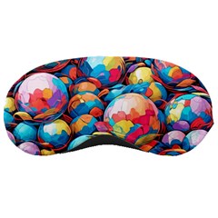 Pattern Seamless Balls Colorful Rainbow Colors Sleeping Mask by 99art