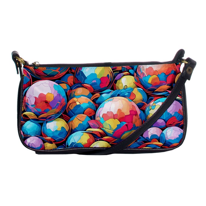 Pattern Seamless Balls Colorful Rainbow Colors Shoulder Clutch Bag