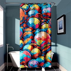 Pattern Seamless Balls Colorful Rainbow Colors Shower Curtain 36  X 72  (stall)  by 99art