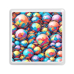 Pattern Seamless Balls Colorful Rainbow Colors Memory Card Reader (square) by 99art