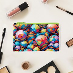 Pattern Seamless Balls Colorful Rainbow Colors Cosmetic Bag (xs) by 99art