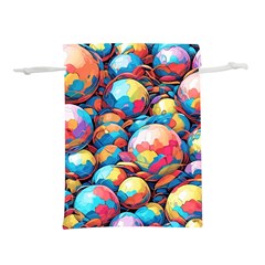 Pattern Seamless Balls Colorful Rainbow Colors Lightweight Drawstring Pouch (m) by 99art