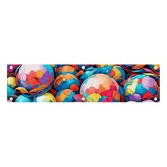 Pattern Seamless Balls Colorful Rainbow Colors Banner And Sign 4  X 1  by 99art