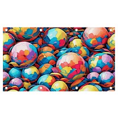 Pattern Seamless Balls Colorful Rainbow Colors Banner And Sign 7  X 4  by 99art