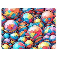 Pattern Seamless Balls Colorful Rainbow Colors Two Sides Premium Plush Fleece Blanket (extra Small) by 99art