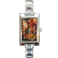 Collage Art Ai Wow Awesome Rectangle Italian Charm Watch by 99art