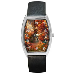 Collage Art Ai Wow Awesome Barrel Style Metal Watch by 99art