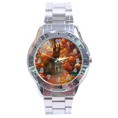 Collage Art Ai Wow Awesome Stainless Steel Analogue Watch by 99art