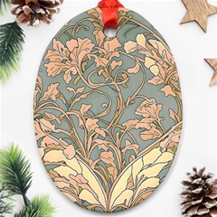 Art Nouveau Vintage Retro Pattern Floral Ornament (oval)