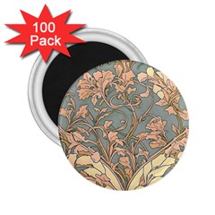 Art Nouveau Vintage Retro Pattern Floral 2 25  Magnets (100 Pack)  by 99art