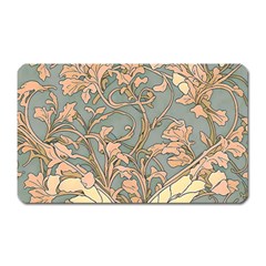 Art Nouveau Vintage Retro Pattern Floral Magnet (rectangular) by 99art