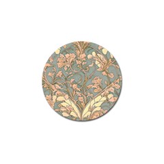 Art Nouveau Vintage Retro Pattern Floral Golf Ball Marker by 99art