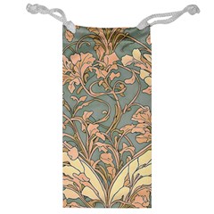 Art Nouveau Vintage Retro Pattern Floral Jewelry Bag by 99art