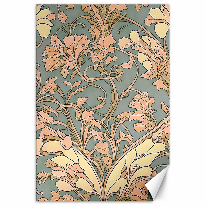 Art Nouveau Vintage Retro Pattern Floral Canvas 20  x 30 