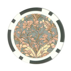 Art Nouveau Vintage Retro Pattern Floral Poker Chip Card Guard (10 Pack) by 99art