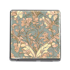 Art Nouveau Vintage Retro Pattern Floral Memory Card Reader (square 5 Slot) by 99art