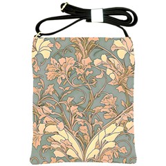 Art Nouveau Vintage Retro Pattern Floral Shoulder Sling Bag by 99art