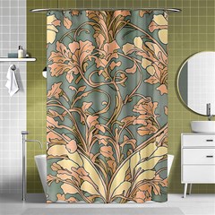 Art Nouveau Vintage Retro Pattern Floral Shower Curtain 48  X 72  (small)  by 99art