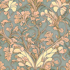 Art Nouveau Vintage Retro Pattern Floral Play Mat (rectangle) by 99art