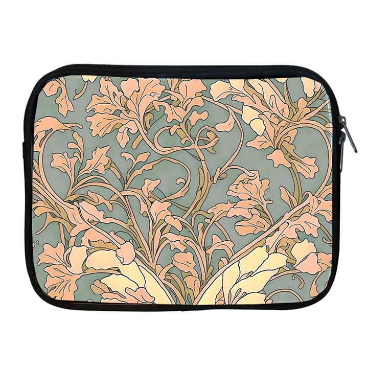 Art Nouveau Vintage Retro Pattern Floral Apple iPad 2/3/4 Zipper Cases