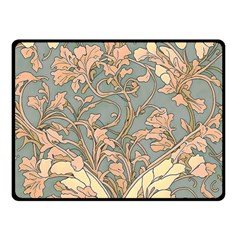 Art Nouveau Vintage Retro Pattern Floral Two Sides Fleece Blanket (small) by 99art