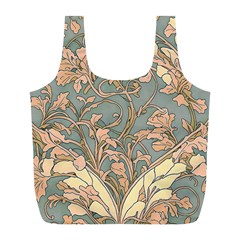 Art Nouveau Vintage Retro Pattern Floral Full Print Recycle Bag (l) by 99art