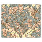 Art Nouveau Vintage Retro Pattern Floral Two Sides Premium Plush Fleece Blanket (Small) 50 x40  Blanket Back