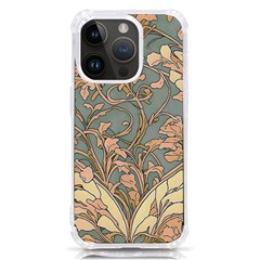 Art Nouveau Vintage Retro Pattern Floral Iphone 14 Pro Tpu Uv Print Case by 99art