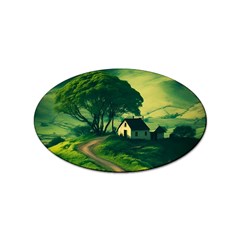 Landscape Scenery Nature Artwork Sticker (oval) by 99art