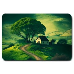 Landscape Scenery Nature Artwork Large Doormat by 99art