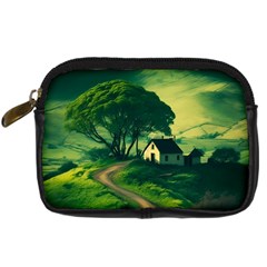 Landscape Scenery Nature Artwork Digital Camera Leather Case