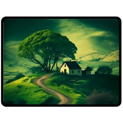 Landscape Scenery Nature Artwork Fleece Blanket (large)