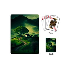 Landscape Scenery Nature Artwork Playing Cards Single Design (mini) by 99art