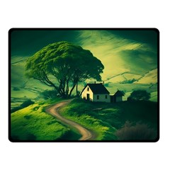 Landscape Scenery Nature Artwork Two Sides Fleece Blanket (small) by 99art