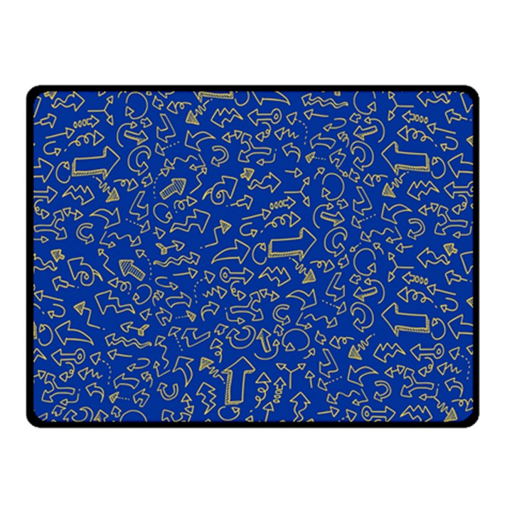 Arrows Doodles Drawing Background Sketch Direction Two Sides Fleece Blanket (Small)