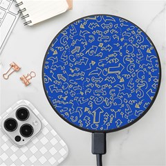 Arrows Doodles Drawing Background Sketch Direction Wireless Fast Charger(black)