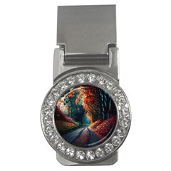 Forest Autumn Fall Painting Money Clips (cz)  by 99art