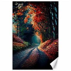 Forest Autumn Fall Painting Canvas 24  X 36  by 99art